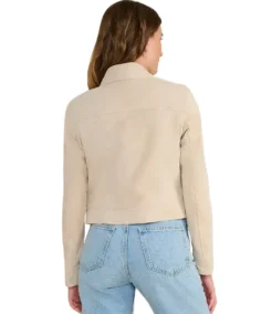 Shop The Isabella Beige Suede Jacket - Trendy Leather Jackets