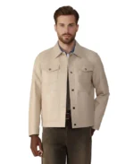 Jude Beige Leather Jacket - Trendy Leather Jackets