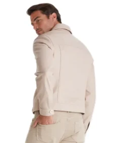 Shop The Marcus Cream Leather Jacket - Trendy Leather Jackets