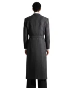 Shop The Men's Charcoal Black Pinstripe Long Coat - Trendy Leather Jackets