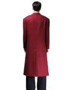 Shop The Men's Classic Maroon Long Coat - Trendy Leather Jackets