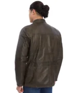 Shop The Men's Dark Brown Bomber Leather Jacket - Trendy Leather Jackets