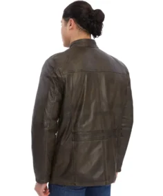 Shop The Men's Dark Brown Bomber Leather Jacket - Trendy Leather Jackets