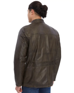 Shop The Men's Dark Brown Bomber Leather Jacket - Trendy Leather Jackets