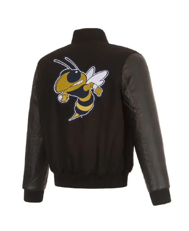 Shop The Men's Georgia Tech Black Varsity Jacket - Trendy Leather Jackets