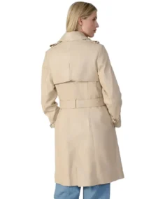 Shop The Soho Beige Leather Trench Coat - Trendy Leather Jackets