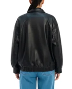 Shop The Women Black Oversized Faux Leather Jacket - Trendy Leather Jackets