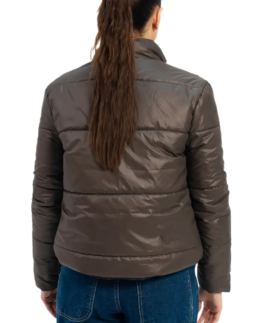 Shop The Women Chocolate Brown Puffer Jacket - Trendy Leather Jackets