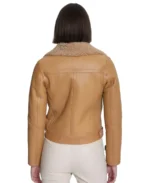 Shop The Women Eloise Brown Shearling Jacket - Trendy Leather Jackets