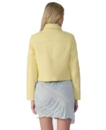 Shop The Women Flora Yellow Leather Jacket - Trendy Leather Jackets