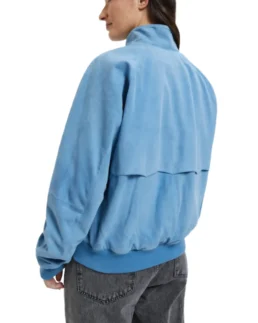 Shop The Women G9 Blue Suede Jacket - Trendy Leather Jackets