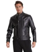Stanley Black Biker Leather Jacket - Trendy Leather Jackets