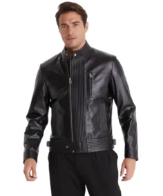 Stanley Black Biker Leather Jacket - Trendy Leather Jackets
