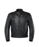 Supervent Black Leather Jacket Front - Trendy Leather Jackets