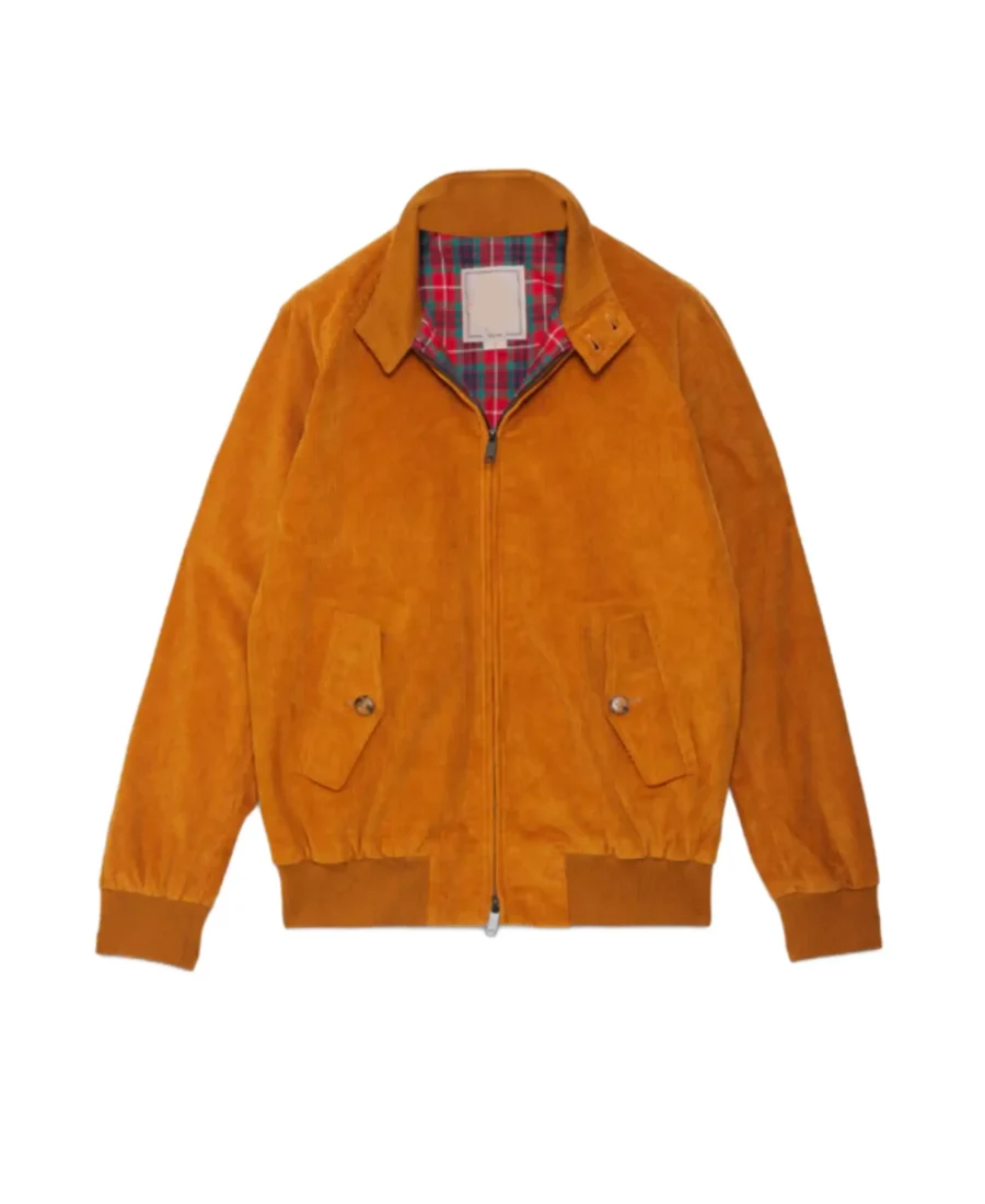 Unpadded G9 Orange Corduroy Jacket 7 Unpadded G9 Orange Corduroy Jacket Front - Trendy Leather Jackets