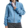 Women G9 Blue Suede Jacket - Trendy Leather Jackets