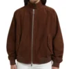 Women G9 Chocolate Brown Suede Jacket - Trendy Leather Jackets