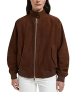 Women G9 Chocolate Brown Suede Jacket - Trendy Leather Jackets