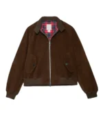 Women G9 Chocolate Brown Suede Jacket Front - Trendy Leather Jackets
