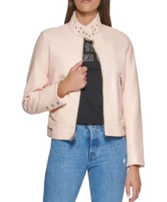 Women's Trendy Powder Racing Leather Jacket - Trendy Leather Jackets