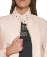 Women's Trendy Powder Racing Leather Jacket Collar - Trendy Leather Jackets