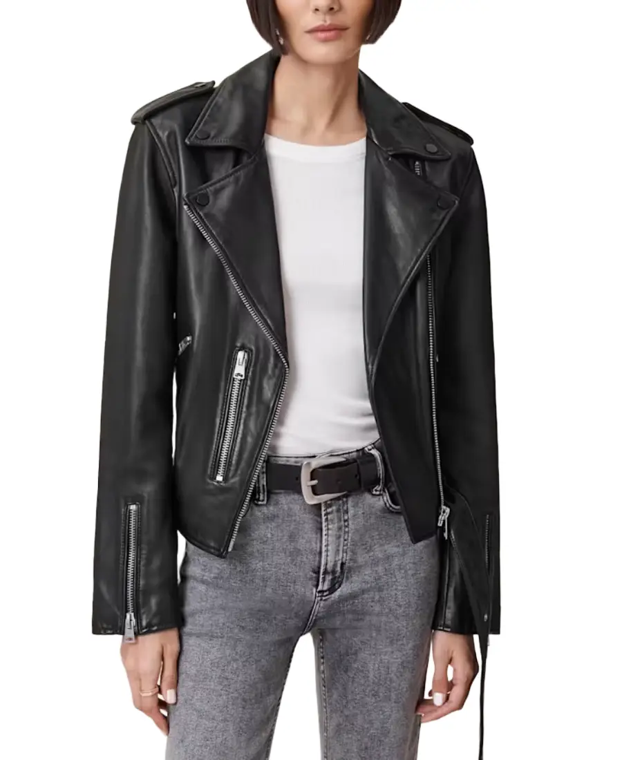 Women Black Biker Vegan Leather Jacket Women Black Biker Vegan Leather Jacket - Trendy Leather Jackets