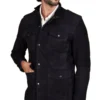 Saharan Black Suede Leather Jacket - Trendy Leather Jackets
