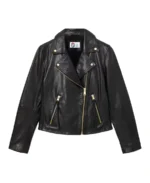 Dalby Slim Fit Leather Biker Jacket Front - Trendy Leather Jackets