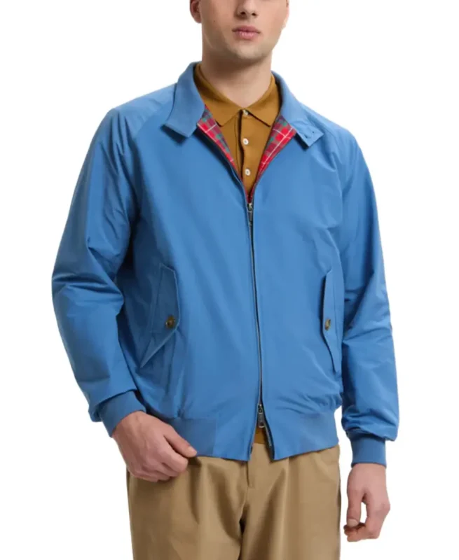 G9 Blue Harrington Jacket - Trendy Leather Jackets