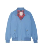 G9 Blue Harrington Jacket Front - Trendy Leather Jackets
