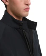 G9 Dark Navy Harrington Jacket Collar - Trendy Leather Jackets