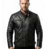Ionic Black Motorcycle Leather Jacket - Trendy Leather Jackets