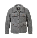 Light Grey Faux Sherpa Jacket