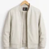 Men Signature Off White Wool Blend Felt Jacket - Trendy Leather Jackets