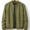 Men Signature Sage Green Faux Suede Jacket - Trendy Leather Jackets