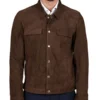 Men’s Adam Dark Brown Suede Jacket