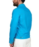 Shop The Men's Akyo Blue Nappa Biker Leather Jacket - Trendy Leather Jackets