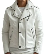 Men's Alfie White Premium Leather Jacket - Trendy Leather Jackets