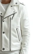 Men's Alfie White Premium Leather Jacket Side - Trendy Leather Jackets