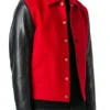 Men's Alexandre Red And Black Varsity Jacket