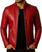 Men's Arthur Red Leather Jacket