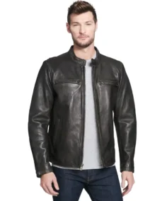 Men's Black Carbon Leather Jacket - Trendy Leather Jackets