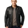 Men's Black Moto Biker Jacket - Trendy Leather Jackets