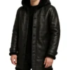 Men's Black Sheepskin Shearling Leather Coat - Trendy Leather Jackets