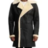 Men's Black Sheepskin Shearling Leather Coat - Trendy Leather Jackets
