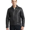 Men's Black fitted Leather jacket - Trendy Leather Jackets