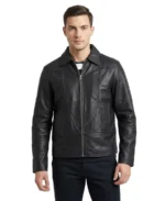 Men's Black fitted Leather jacket - Trendy Leather Jackets