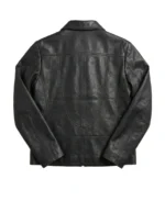 Men's Black fitted Leather jacket Back - Trendy Leather Jackets