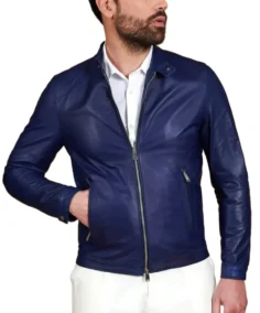 Men's Bluette Natural Leather Jacket - Trendy Leather Jackets