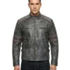 Men's Brotherhood Distressed Biker Jacket - Trendy Leather Jackets